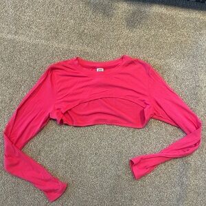JoyLab Fuchsia Long Sleeve Crop Top